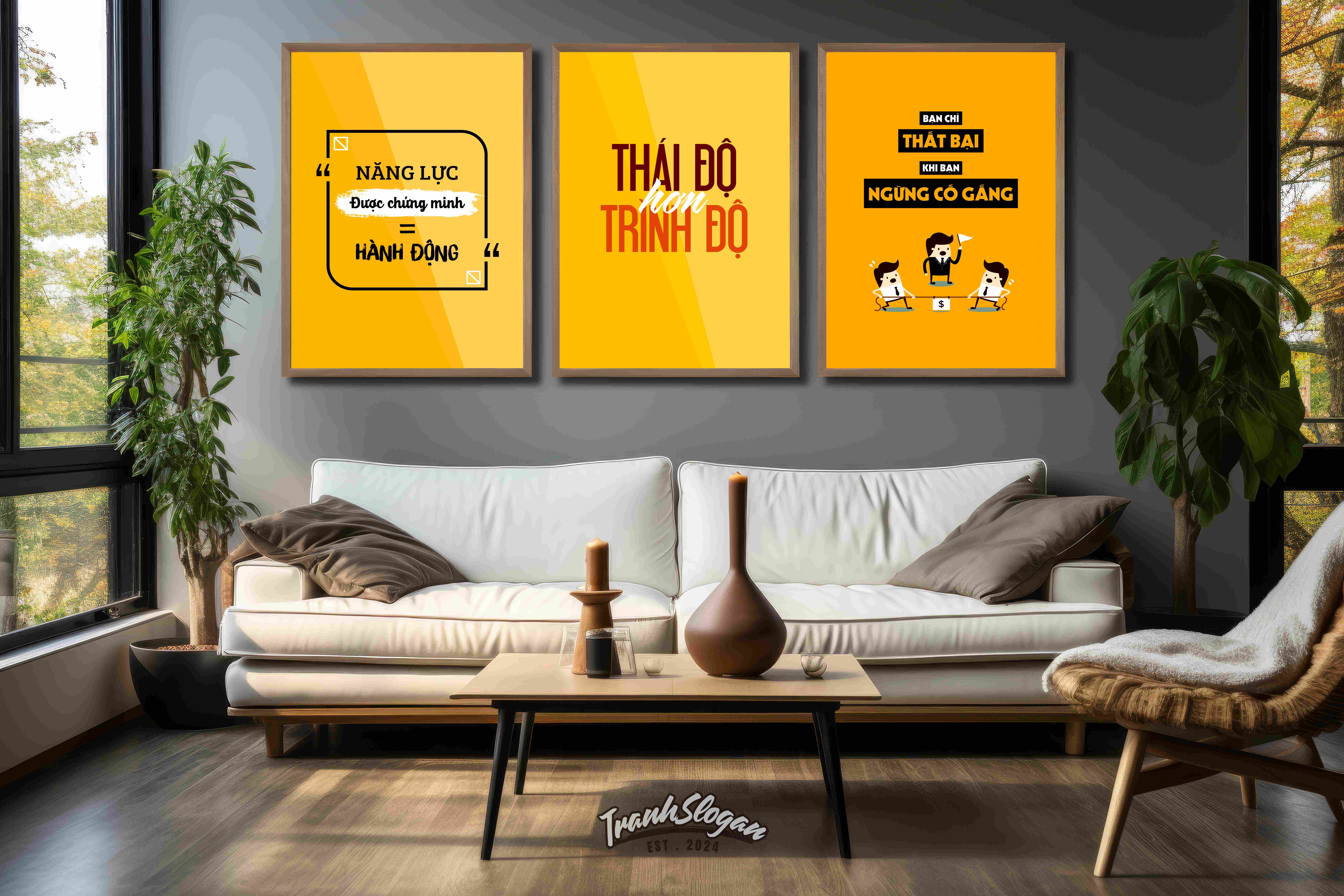 Bộ 3 Tranh Về Tinh Thần Làm Việc & Thái Độ Tích Cực 02