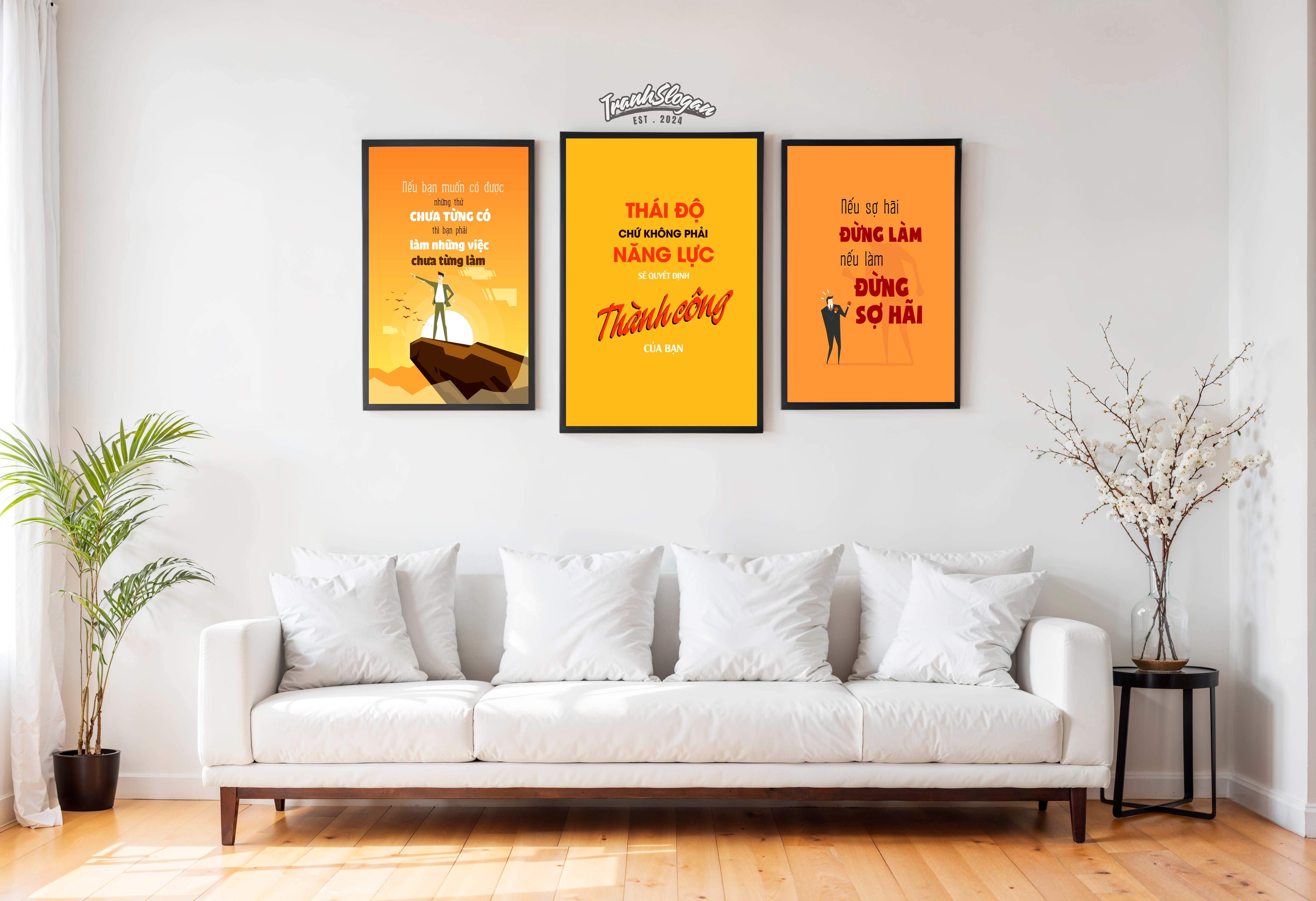 Bộ 3 Tranh Slogan Văn Phòng Tạo Động Lực 04
