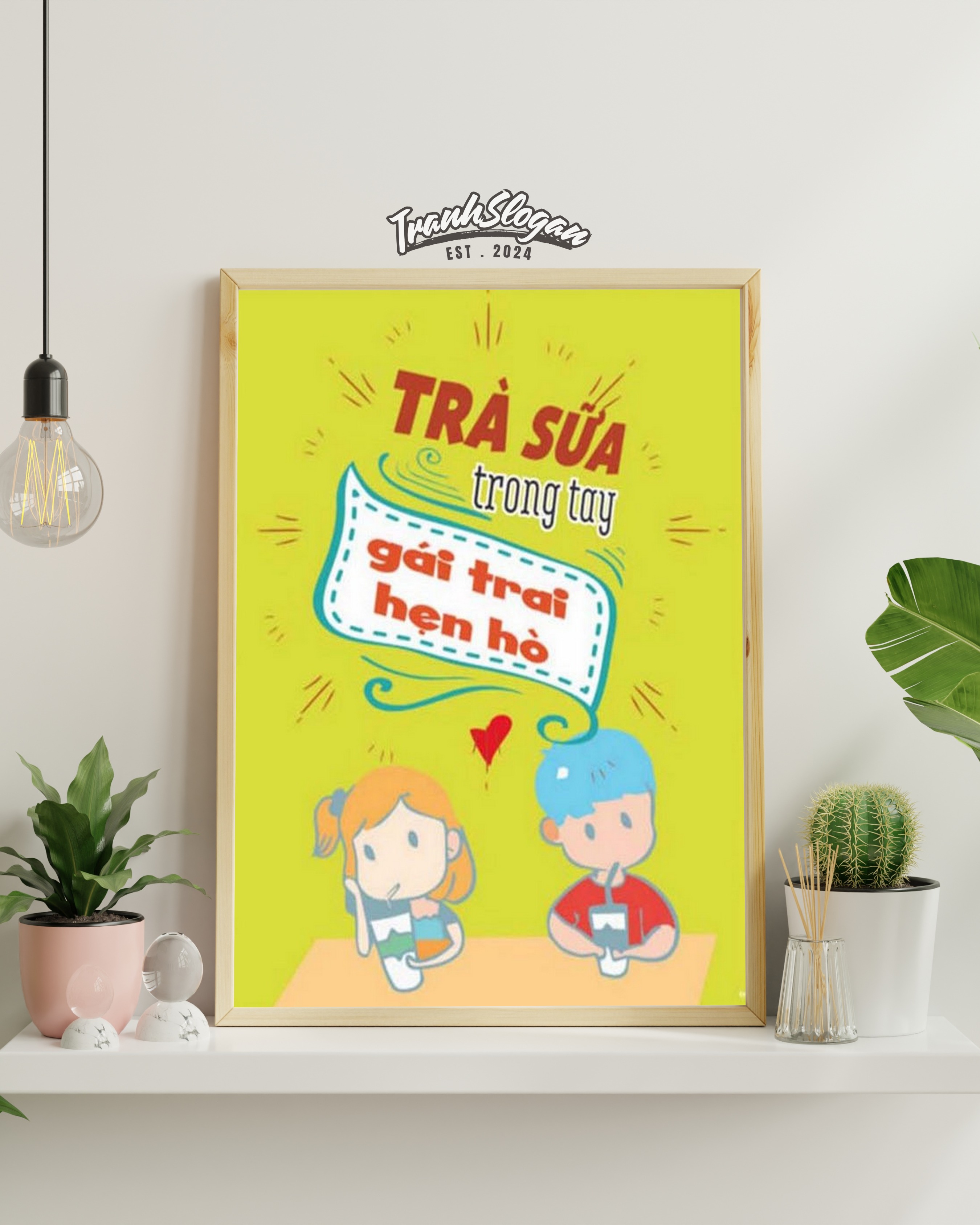 Trà sữa trong tay cái trai hẹn hò