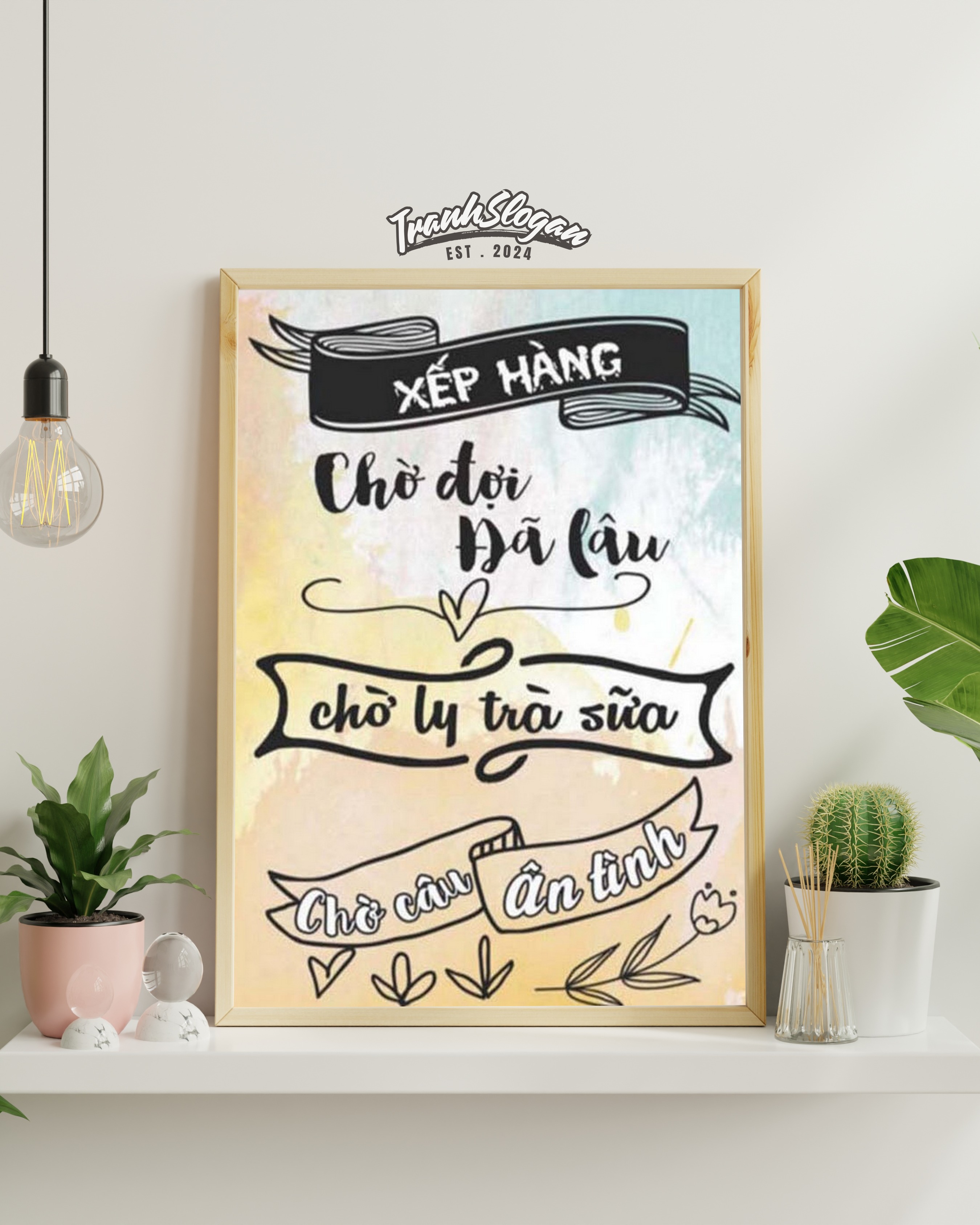 Xếp hàng chờ đợi đã lâu chờ ly trà sữa chờ câu ân tình
