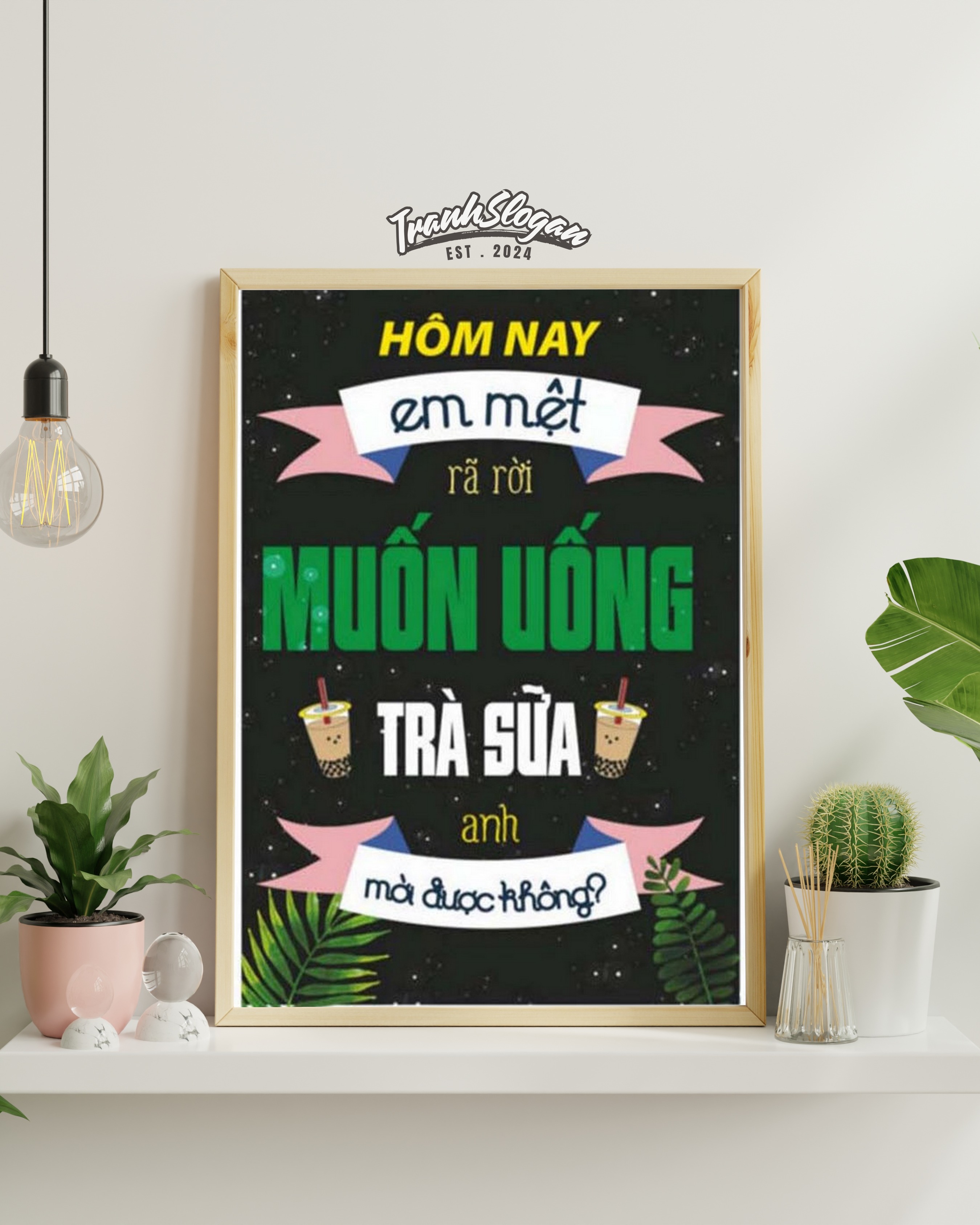 Hôm nay em mệt rã rời muốn uống trà sữa anh mời được không