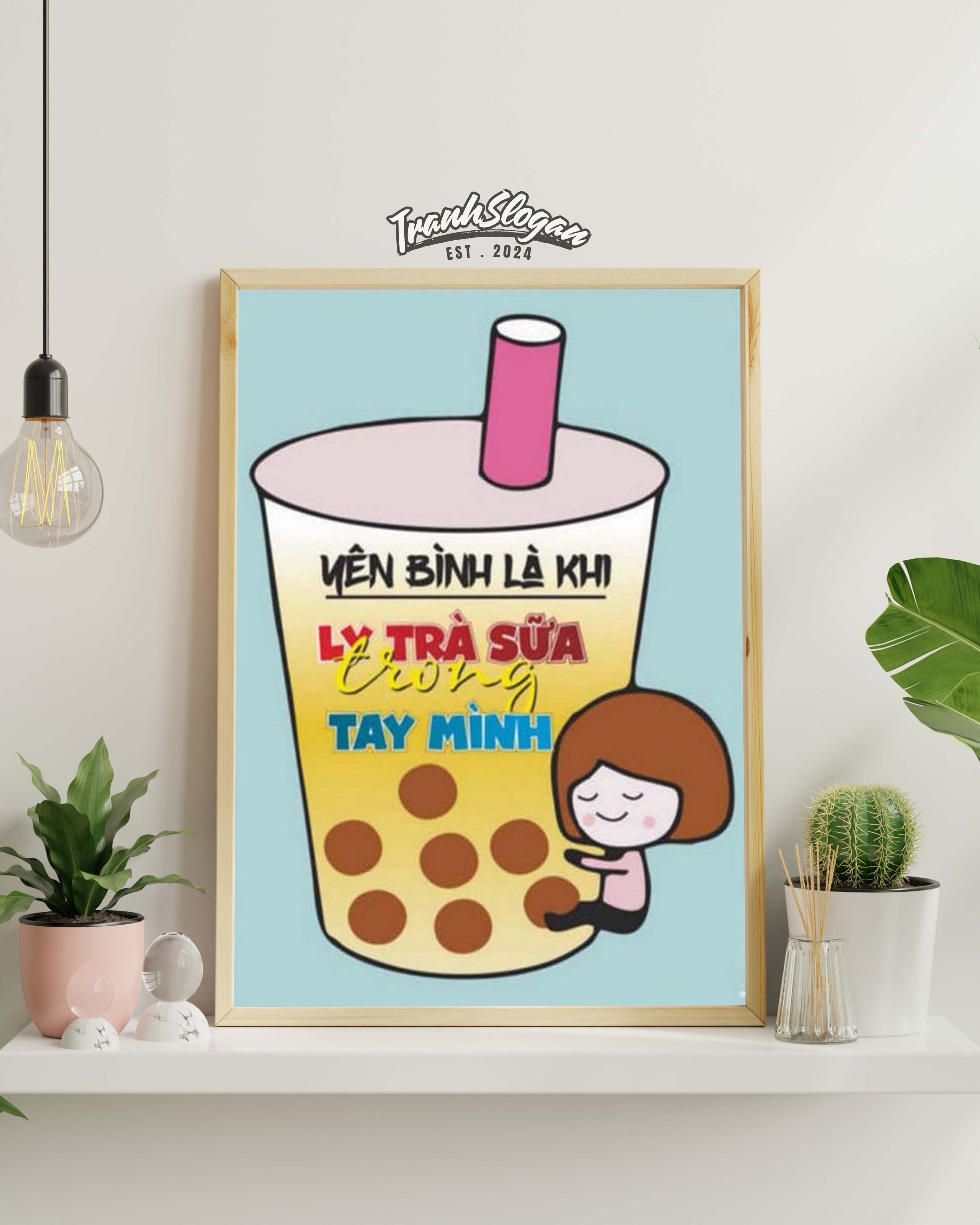 Yên Bình là khi ly trà sữa trong tay mình