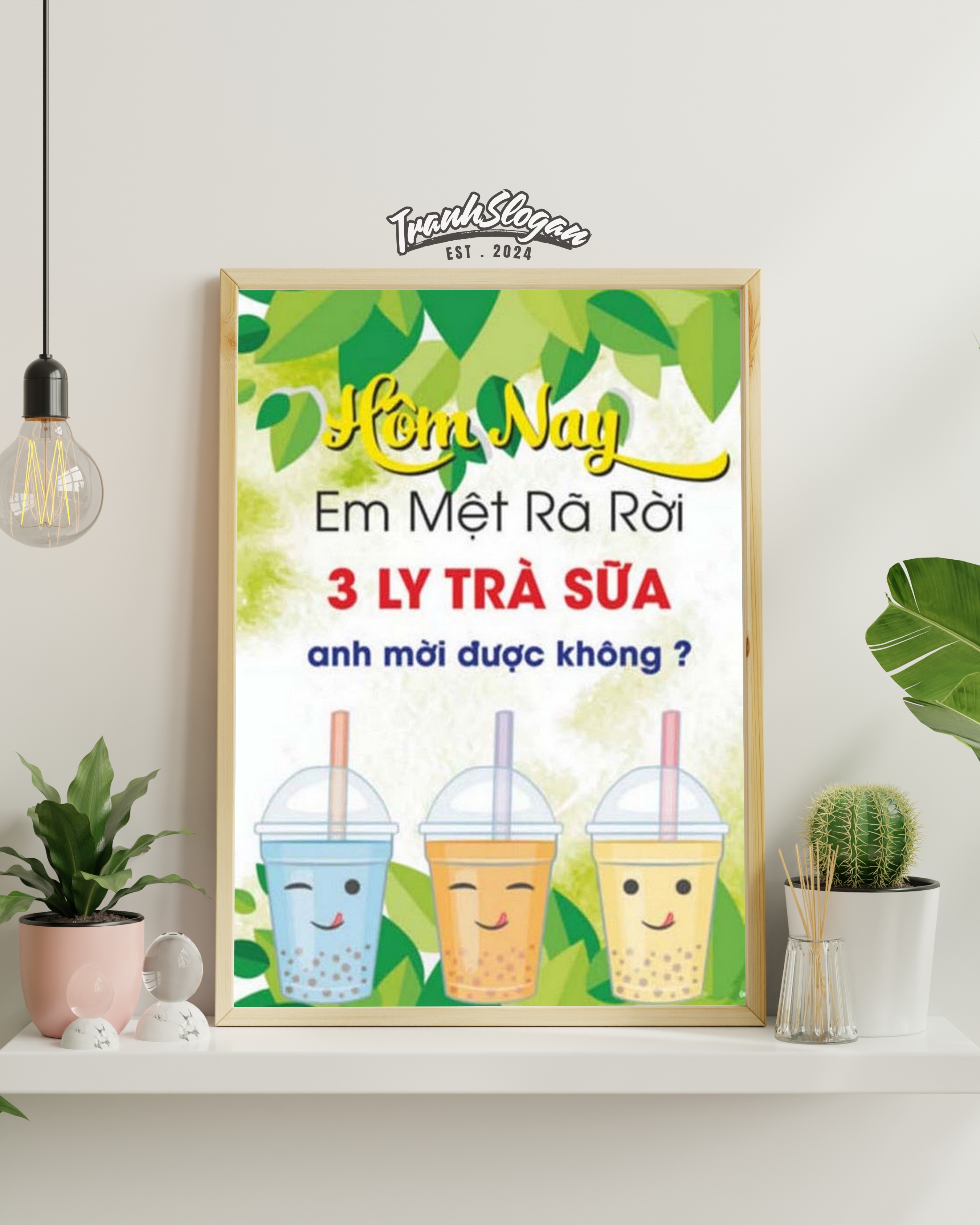 Hôm nay em mệt rã rời ba ly trà sữa anh mời được không