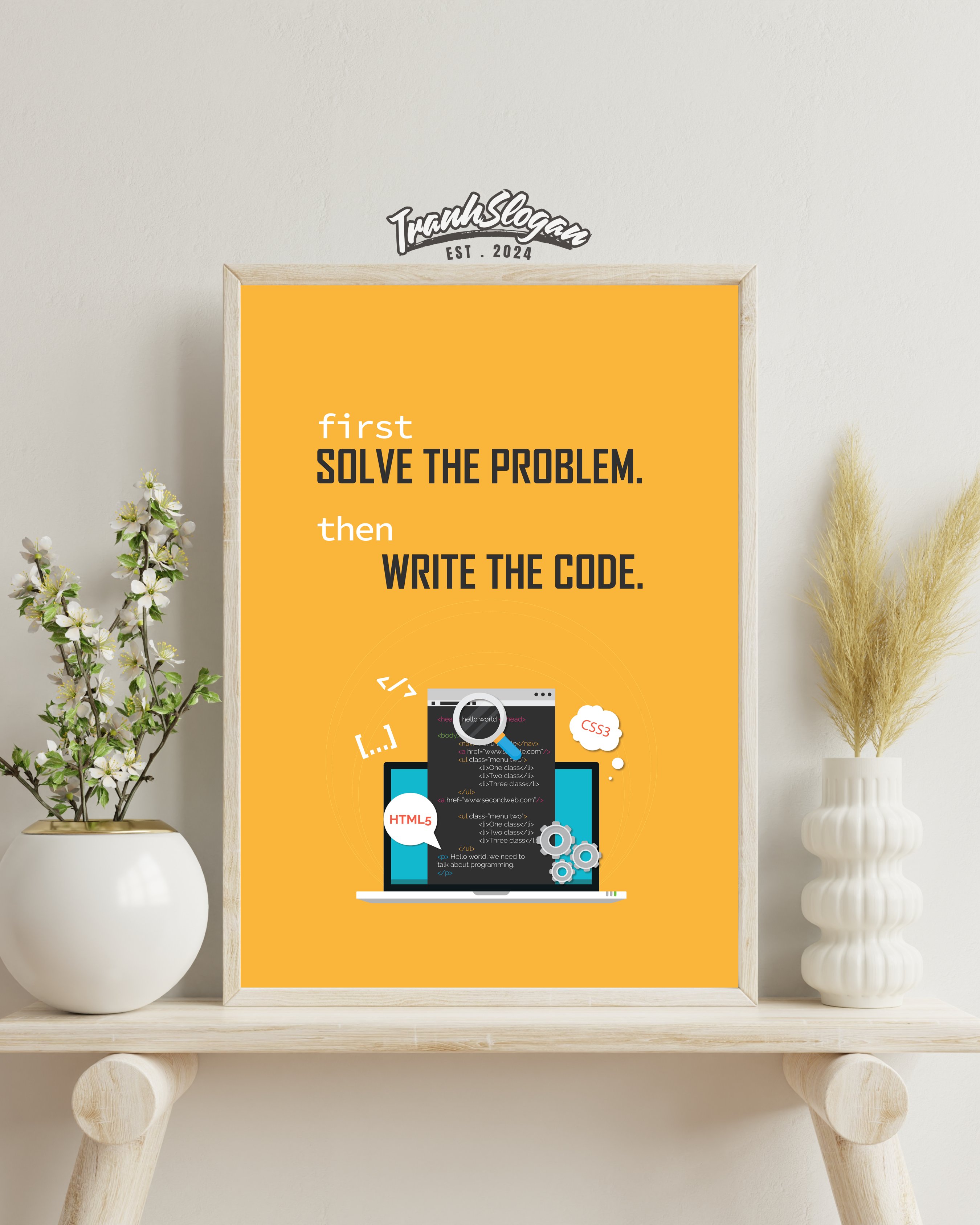 First solve the problem then write the code