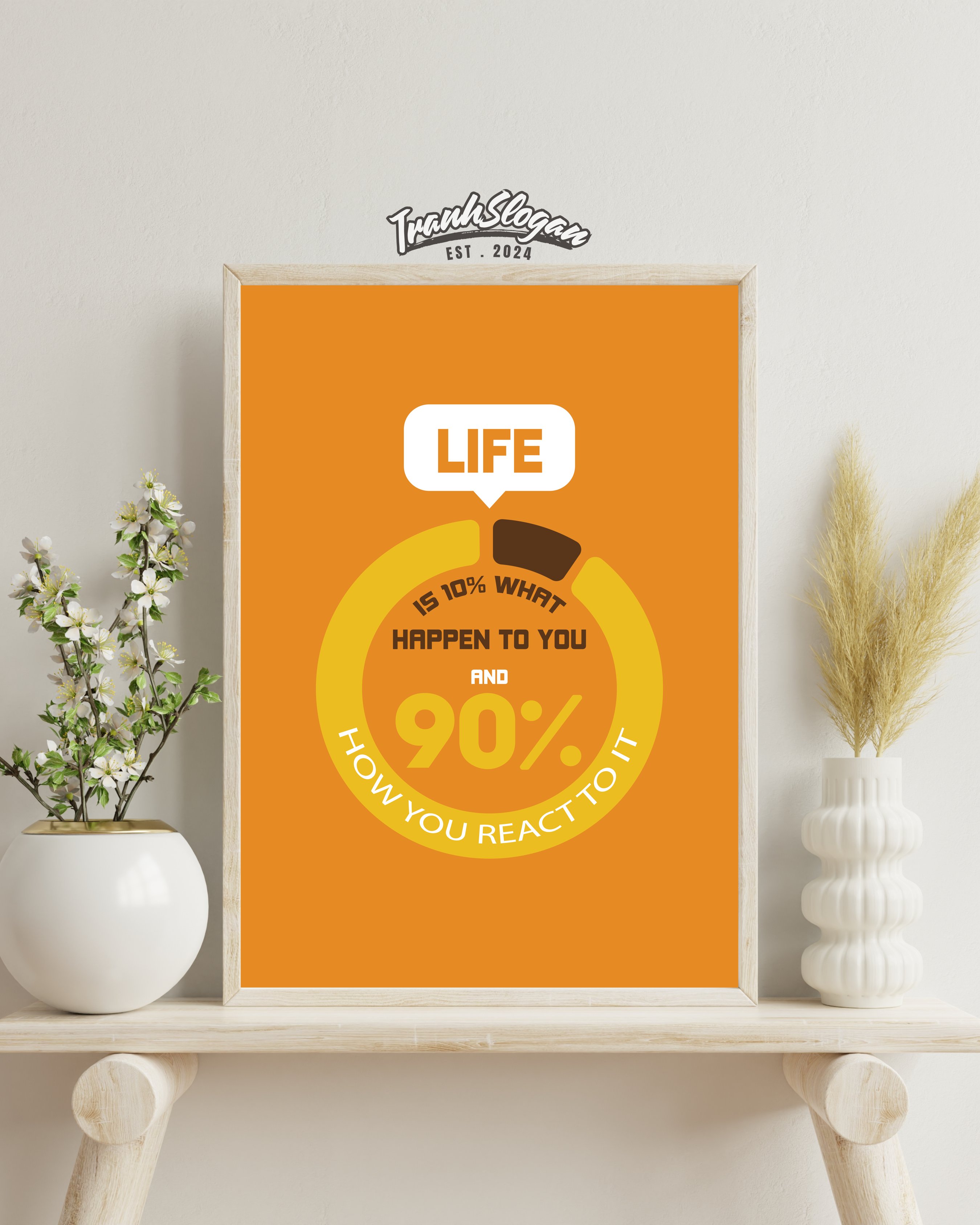 Life is 10% what happen to you and 90% how you react to it