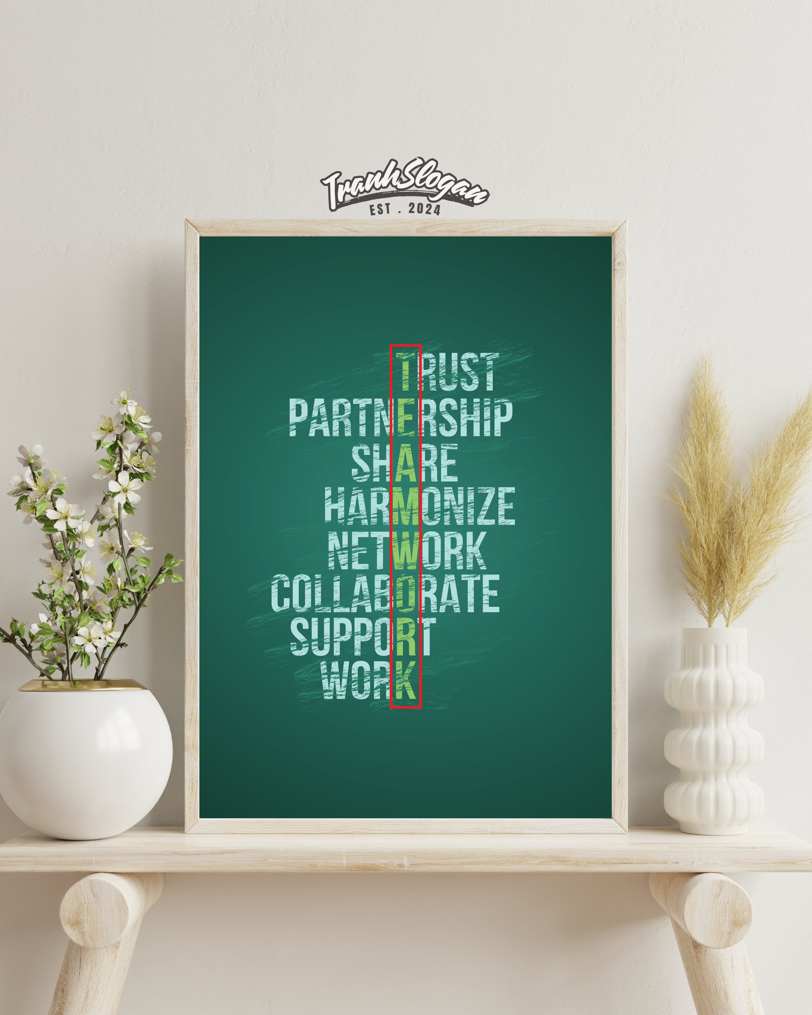 Trust - partnership - share - harmonize - network - collaborate - support - work