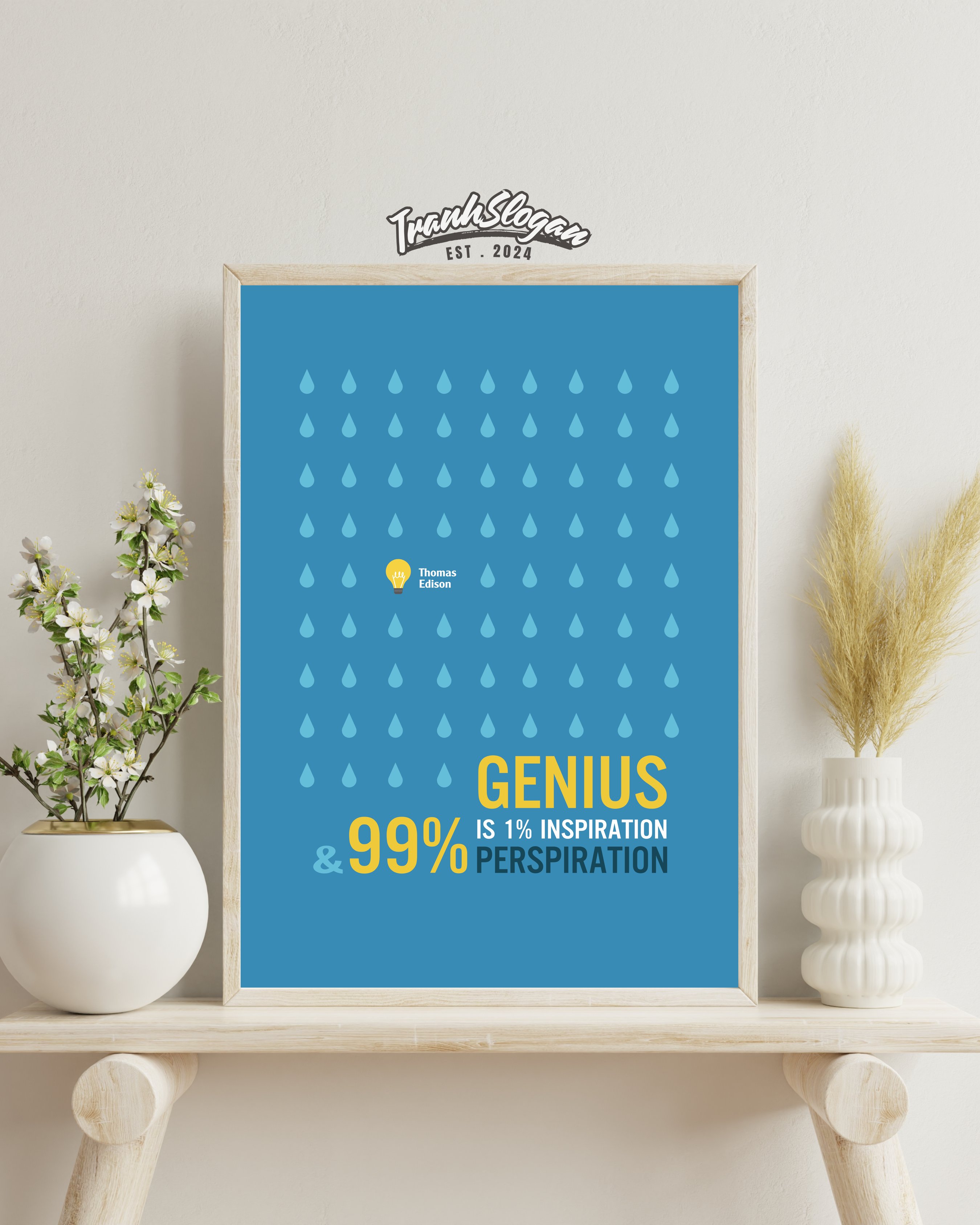 Genius is 1% inspiration and 99% perspiration